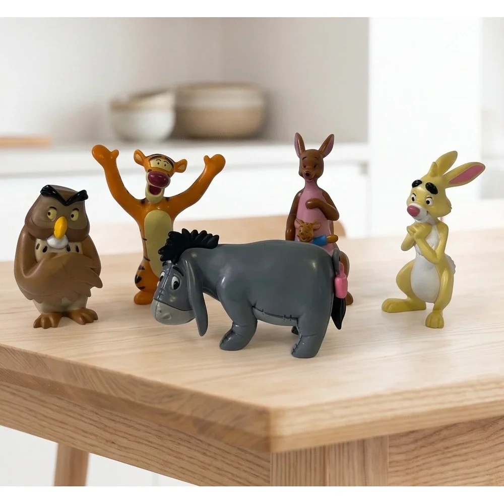 Disney Winnie the Pooh PVC Figures Set of 5 Eeyore Tigger Owl Kanga Roo Rabbit